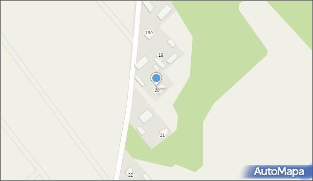 Łęgi, Łęgi, 20, mapa Łęgi