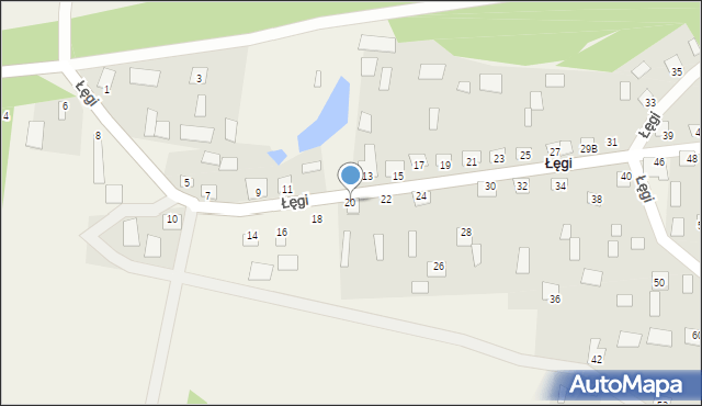 Łęgi, Łęgi, 20, mapa Łęgi