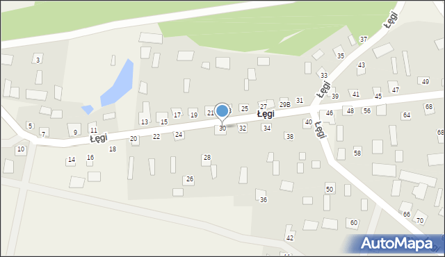 Łęgi, Łęgi, 30, mapa Łęgi