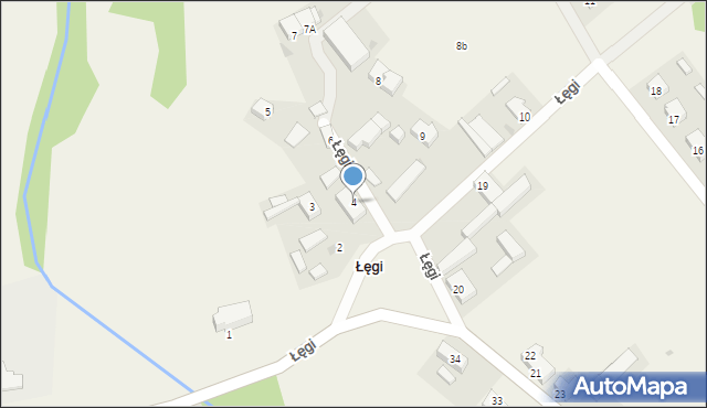 Łęgi, Łęgi, 4, mapa Łęgi