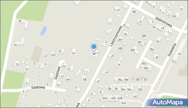 Legionowo, Leszczynowa, 9A, mapa Legionowo