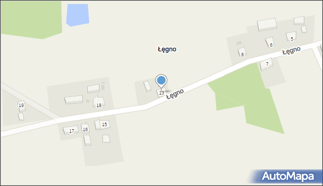 Łęgno, Łęgno, 13, mapa Łęgno