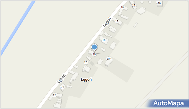 Łęgoń, Łęgoń, 19, mapa Łęgoń