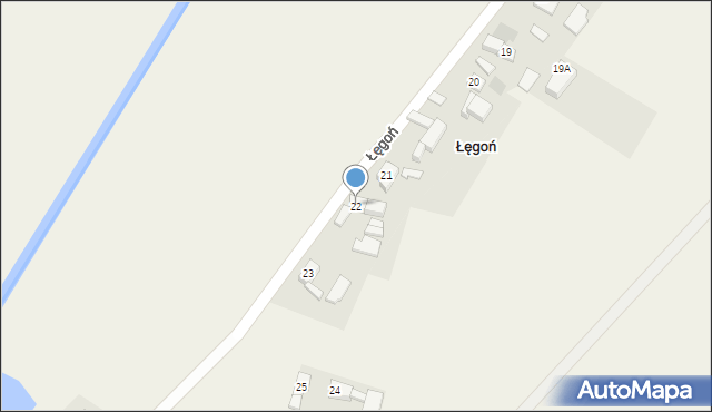 Łęgoń, Łęgoń, 22, mapa Łęgoń
