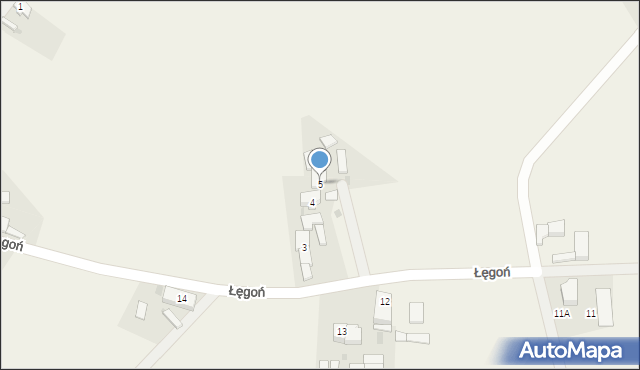 Łęgoń, Łęgoń, 5, mapa Łęgoń
