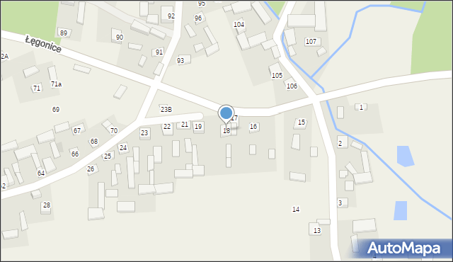 Łęgonice, Łęgonice, 18, mapa Łęgonice