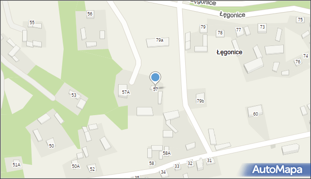 Łęgonice, Łęgonice, 57, mapa Łęgonice