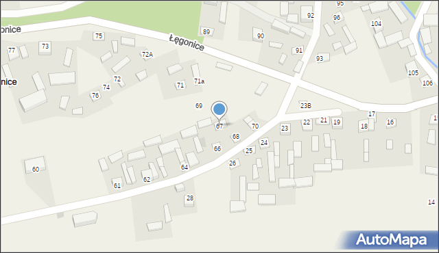 Łęgonice, Łęgonice, 67, mapa Łęgonice