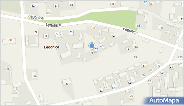 Łęgonice, Łęgonice, 76, mapa Łęgonice