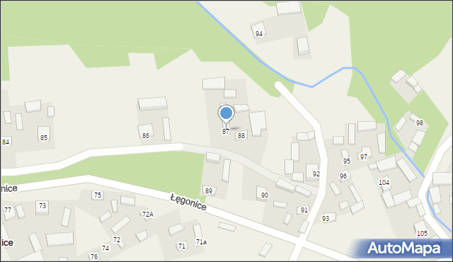 Łęgonice, Łęgonice, 87, mapa Łęgonice