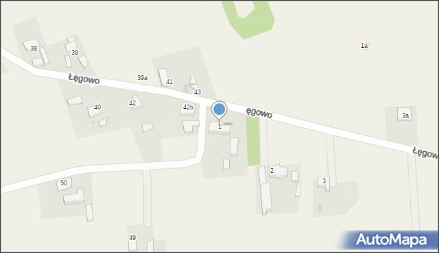 Łęgowo, Łęgowo, 1, mapa Łęgowo