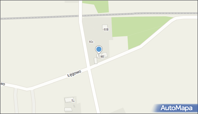 Łęgowo, Łęgowo, 60A, mapa Łęgowo