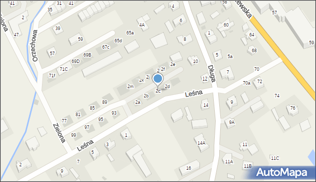Łęgowo, Leśna, 2c, mapa Łęgowo