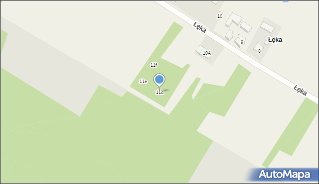 Łęka, Łęka, 11d, mapa Łęka