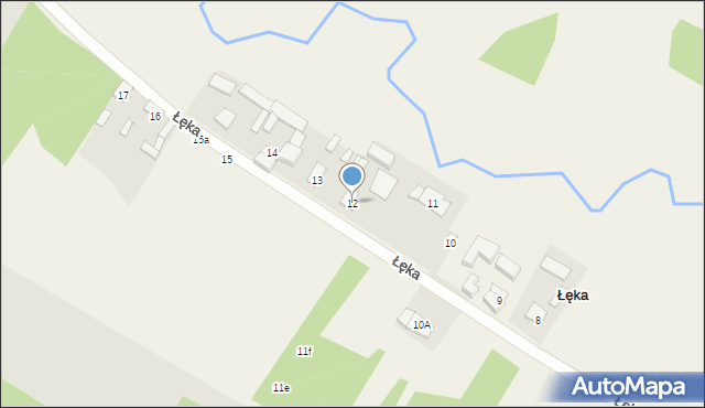 Łęka, Łęka, 12, mapa Łęka