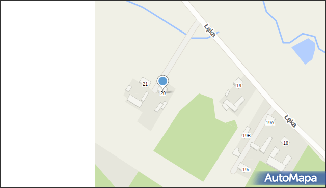 Łęka, Łęka, 20, mapa Łęka