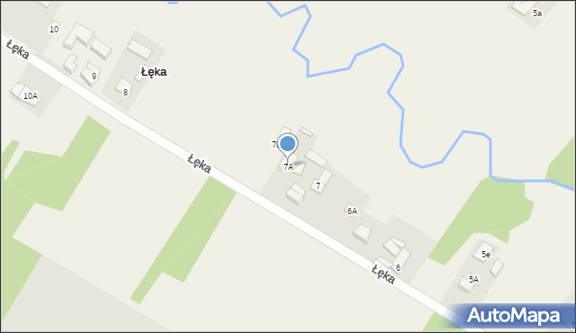 Łęka, Łęka, 7A, mapa Łęka