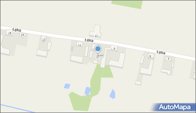 Łęka, Łęka, 10, mapa Łęka