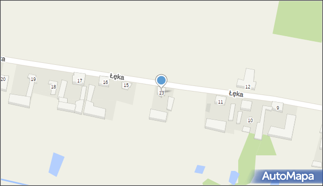 Łęka, Łęka, 13, mapa Łęka