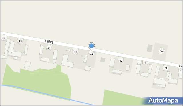 Łęka, Łęka, 32, mapa Łęka