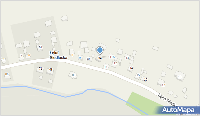 Łęka Siedlecka, Łęka Siedlecka, 54, mapa Łęka Siedlecka
