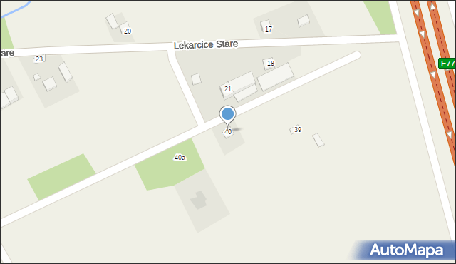 Lekarcice Stare, Lekarcice Stare, 40, mapa Lekarcice Stare