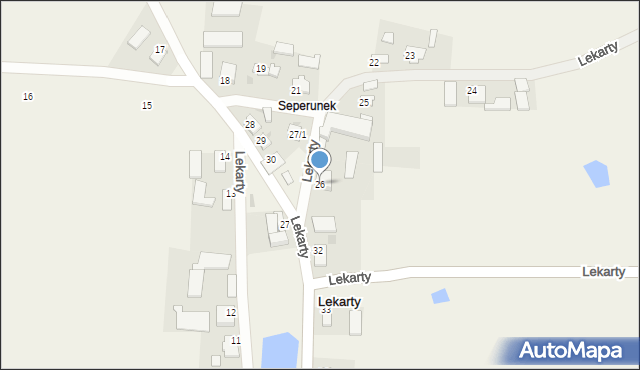 Lekarty, Lekarty, 26, mapa Lekarty