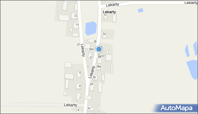 Lekarty, Lekarty, 38, mapa Lekarty