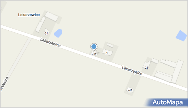 Lekarzewice, Lekarzewice, 23a, mapa Lekarzewice