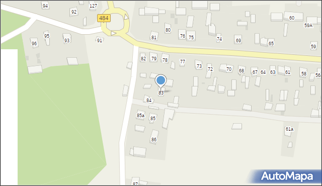 Łękawa, Łękawa, 83, mapa Łękawa