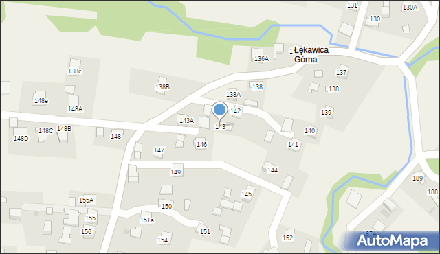 Łękawica, Łękawica, 143, mapa Łękawica