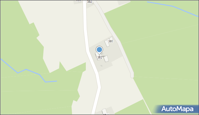 Łękawica, Łękawica, 381, mapa Łękawica