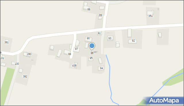 Łękawica, Łękawica, 96, mapa Łękawica