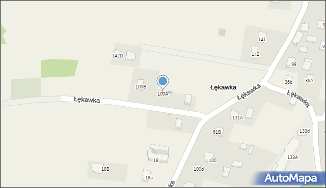 Łękawka, Łękawka, 100A, mapa Łękawka
