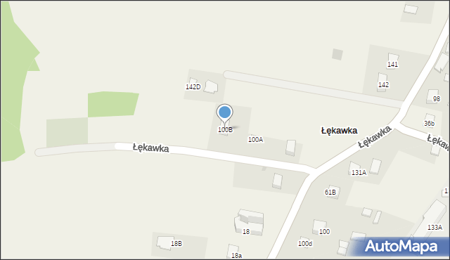 Łękawka, Łękawka, 100B, mapa Łękawka