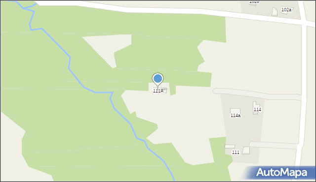 Łękawka, Łękawka, 111A, mapa Łękawka