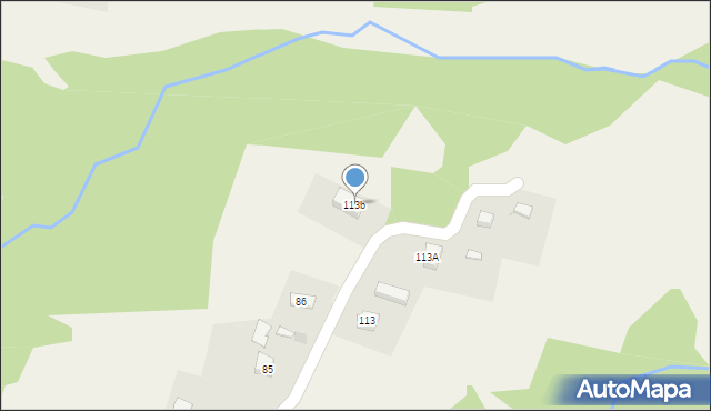 Łękawka, Łękawka, 113b, mapa Łękawka