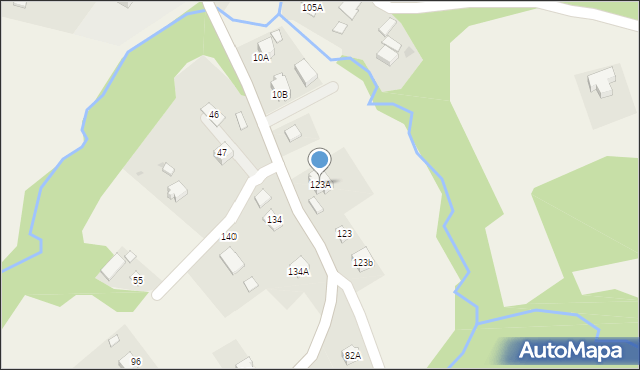 Łękawka, Łękawka, 123A, mapa Łękawka