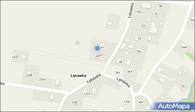 Łękawka, Łękawka, 142, mapa Łękawka
