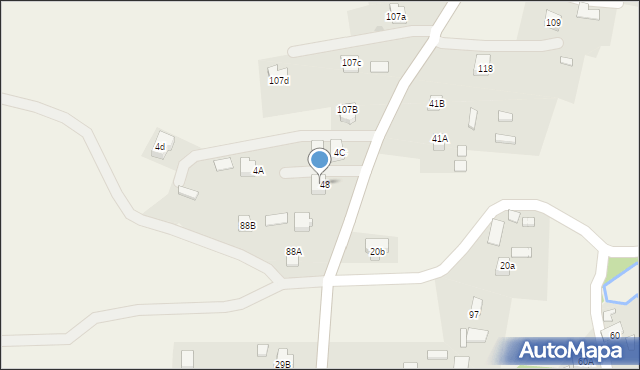 Łękawka, Łękawka, 4B, mapa Łękawka