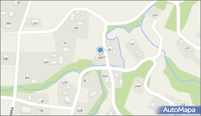 Łękawka, Łękawka, 60A, mapa Łękawka