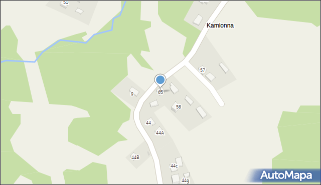 Łękawka, Łękawka, 65, mapa Łękawka