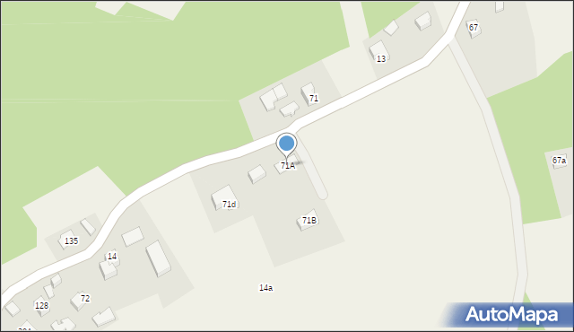 Łękawka, Łękawka, 71A, mapa Łękawka