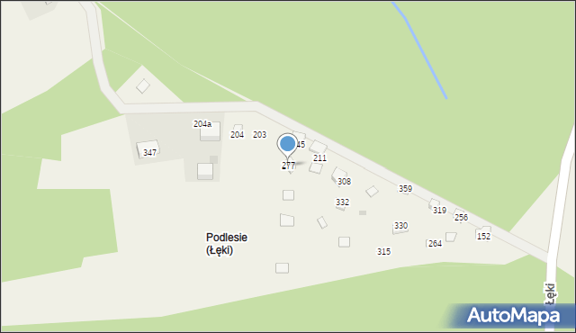Łęki, Łęki, 277, mapa Łęki