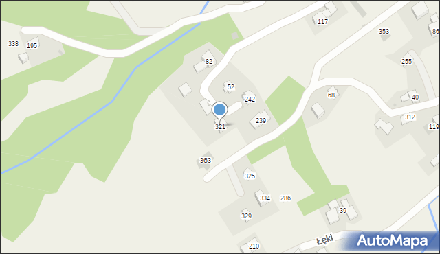 Łęki, Łęki, 321, mapa Łęki
