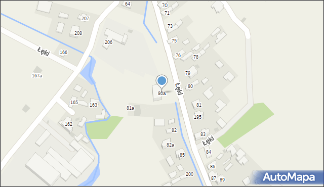 Łęki, Łęki, 80a, mapa Łęki
