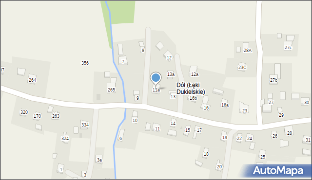 Łęki Dukielskie, Łęki Dukielskie, 11a, mapa Łęki Dukielskie
