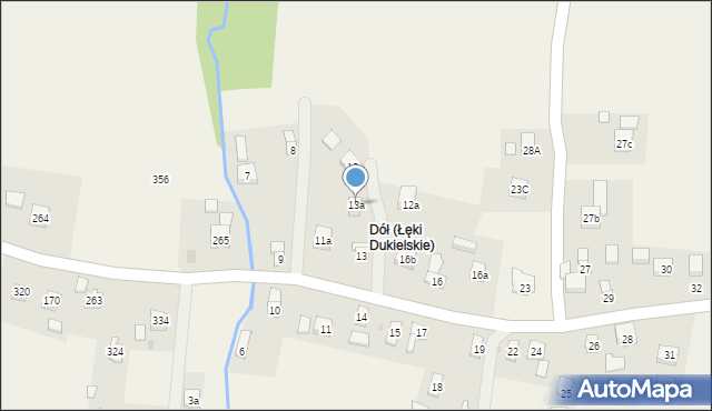 Łęki Dukielskie, Łęki Dukielskie, 13a, mapa Łęki Dukielskie
