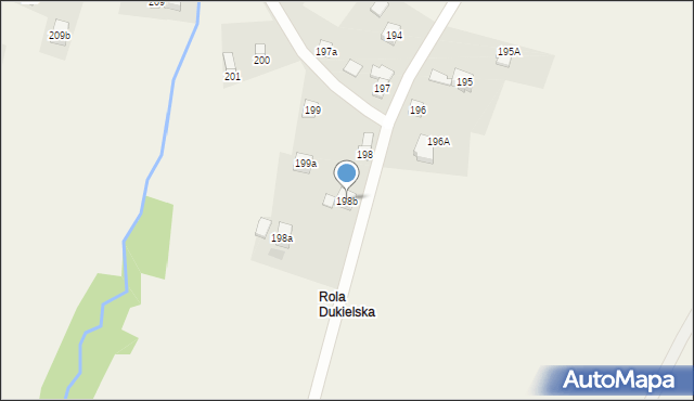 Łęki Dukielskie, Łęki Dukielskie, 198b, mapa Łęki Dukielskie