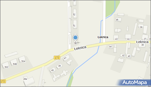 Łeknica, Łeknica, 50, mapa Łeknica